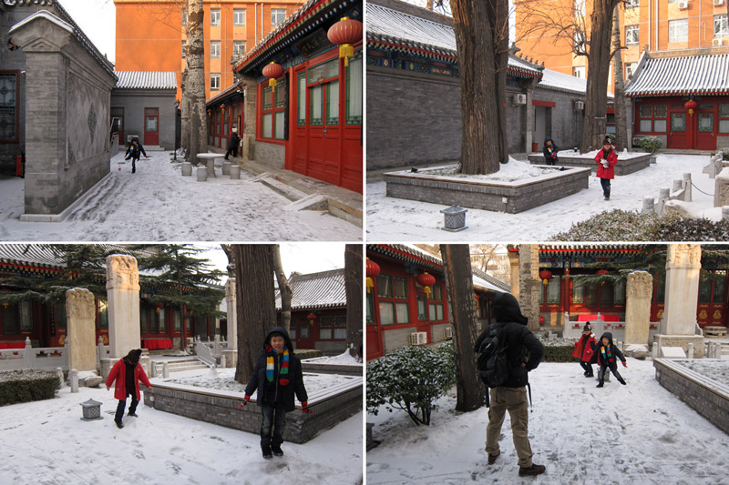 　一起身又係玩雪。