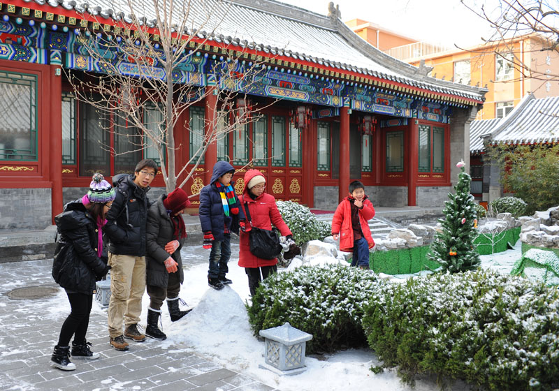 　最開心未必是小朋友，這是老媽首次看到雪。