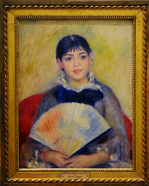 　在聖彼堡街頭經常見到的宣傳畫，查一查原來是雷諾阿的油畫名著《持扇的女人》，雷諾阿是誰？普通人不認識都很正常吧。