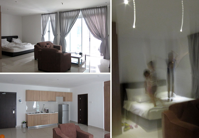 　新山的Apartment，房間及床比馬六甲的大很多，小朋友也開心很多。