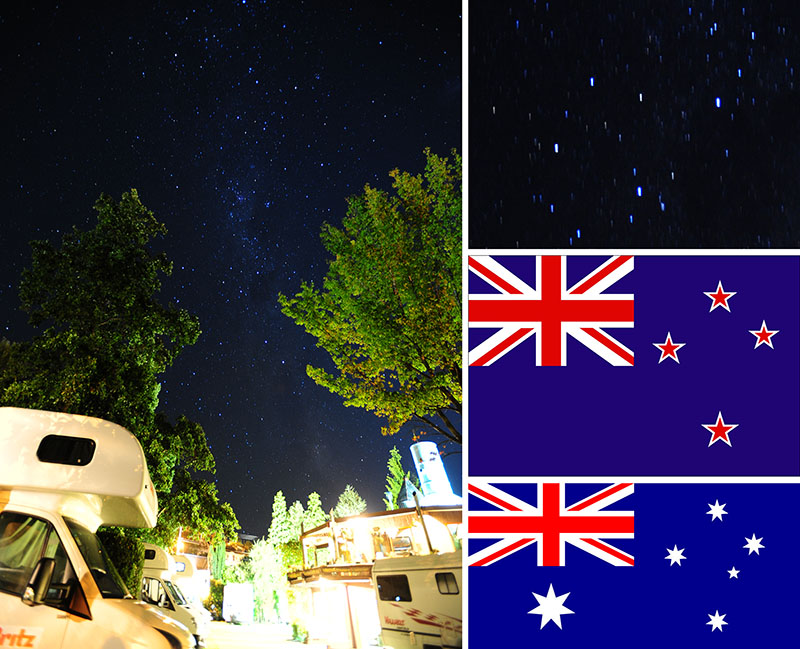 　這兩晚不必再忙煮飯仔，可以影一影星了。<br /><br />　離開Tekapo後的幾晚，雖仍有星，但Tekapo確才是最佳觀星之地。這裡的星空雖已沒Tekapo理想，但不想錯過南十字星，試記錄一下，後來對比紐西蘭及澳洲國旗上的南十字星，當時找到的南十字星該沒錯了。