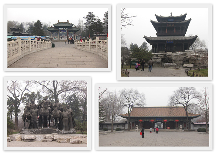 　公園裡建造了一些與晉祠歷史相關的仿古建築。