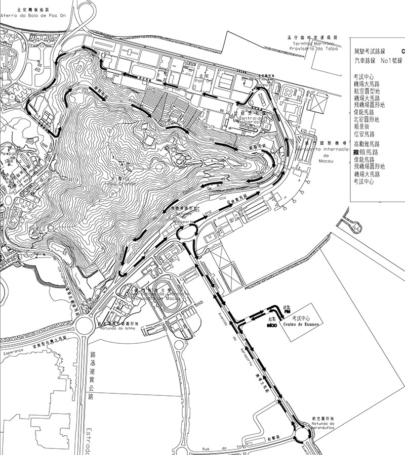 　私家車路試路線。<br /><br />　當年剛出來工作就去考車，有幾位舊同學一報就貨車，因考到貨車牌就自動有私家車牌了。<br /><br />　無聊八卦一下現在的私家車路試路線，原來路線短很多，路面只有貨車的一半。倒車泊車就在考試中心，不必再去聯生工業村附近的重型車考試中心，少了那幾個多車的迴旋處，難度該會小很多。看來今天如想一次考到貨車及私車家牌，風險太大了，師傅說最起碼要學三十多堂。