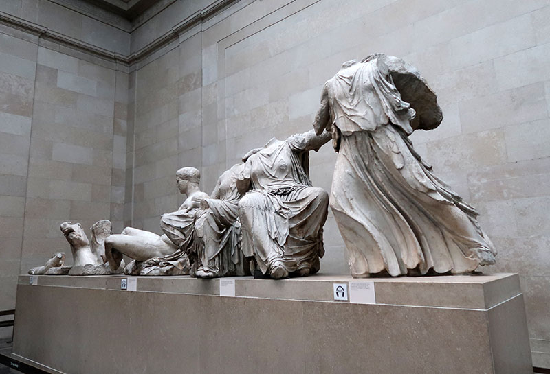 　別小看這麼斷首斷臂的破爛，早幾年又引起英希的關係再度緊張，因為2015年英國借部分給聖彼得堡的冬宮博物館展出，而之前英國卻說這麼雕像無法搬動而拒絕還回希臘。