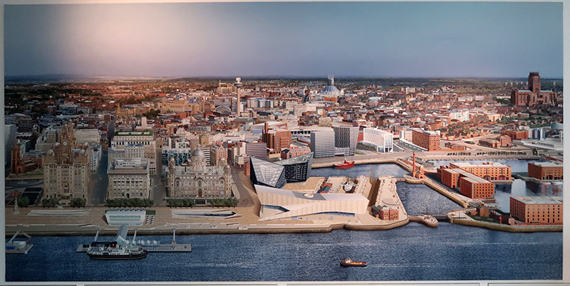 　博物館這張效果圖最能表現利物浦港口的新貌了。