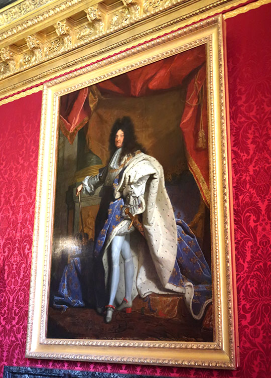 　宮中到處都能看到路易十四的繪圖及雕塑，真有些懷疑路易十四有自戀狂，這張該是路易十四的代表作。