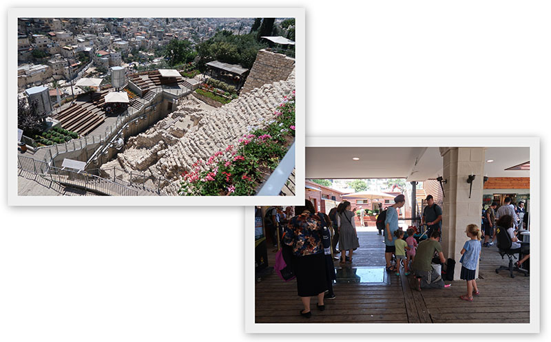 　途經大衛之城國家公園( The City of David)，這裡就是當年大衛興建的王宮的遺跡，也能看到當時居民的遺跡。<br /><br />　八掛一下，在此能否真看到汲淪溪，據聖經記載，大衛王便在此看見拔示巴在汲淪溪洗澡了，跟著便發生了大破大衛王形象的事了。<br /><br />　現場有很多家長帶同小朋友換了泳裝，該是進入地底下爬希西家水道，據說挺好玩，但一轉起碼兩三小時，還是算了。