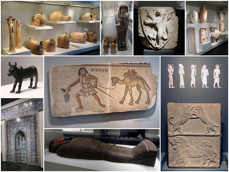 　考古館還有另外幾個展廳，分別展示希伯來語發展、玻璃工藝、貨幣發展等。對以色列歷史有重大影響的文明文物，如古埃及文明、希臘-羅馬文明、伊斯蘭文明的文物也在考古館有展示。