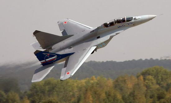 在今年莫斯科上亮相的米格-35型戰鬥機。俄羅斯人素來善於利用航展推銷自己的武器裝備。