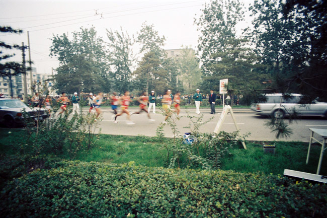 　偶見北京馬拉松進行中。