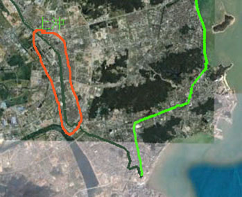 上沖檢查站到前山天橋，難以接受的路段。