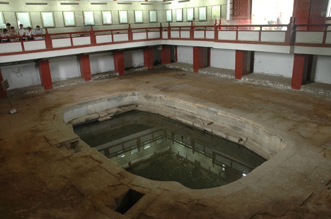 　唐代的浴池。