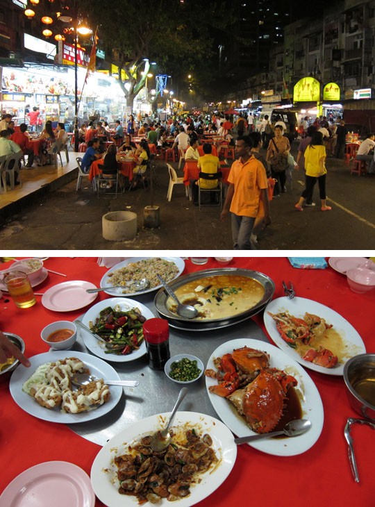 　晚上到著名的夜市一條街Alur街見識一番。<br /><br />　飯後想再搵下馬來美食又唔多覺有，整條絕大部份是華人餐廳。