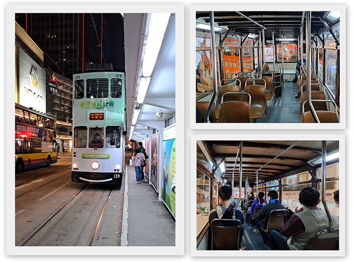 　小巴十幾分鐘就由石澳回到筲箕灣。筲箕灣交通很方便，除了有地鐵，還是巴士、小巴、電車的總站，那就首試坐一趟電車。總站位置任選。