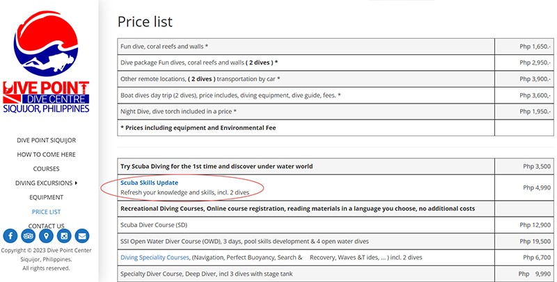 　Scuba Skills Update比Fun Dive貴不少（4990PHP vs 2950PHP），但六年未潛過水，Refresh還是很重要的。
