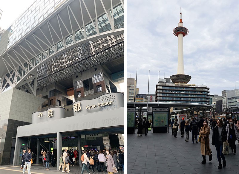 　80分車程由關西機場到達京都車站。