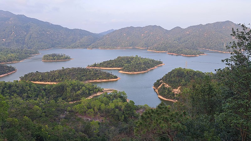 　終於可見大鏡山水庫。