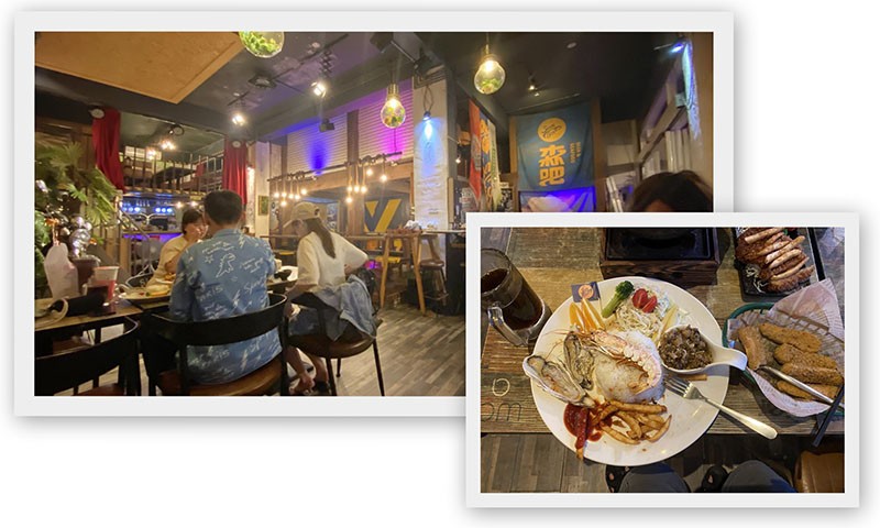 　晚餐到旅館介紹的餐廳吃第一餐，TWD350套餐挺大份。