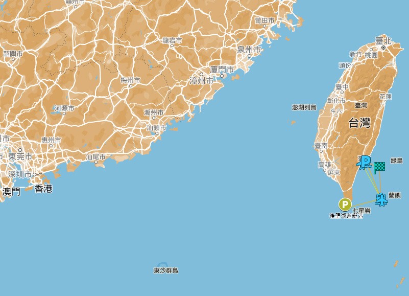 　原來墾丁來蘭嶼比台東來蘭嶼還要近一些。