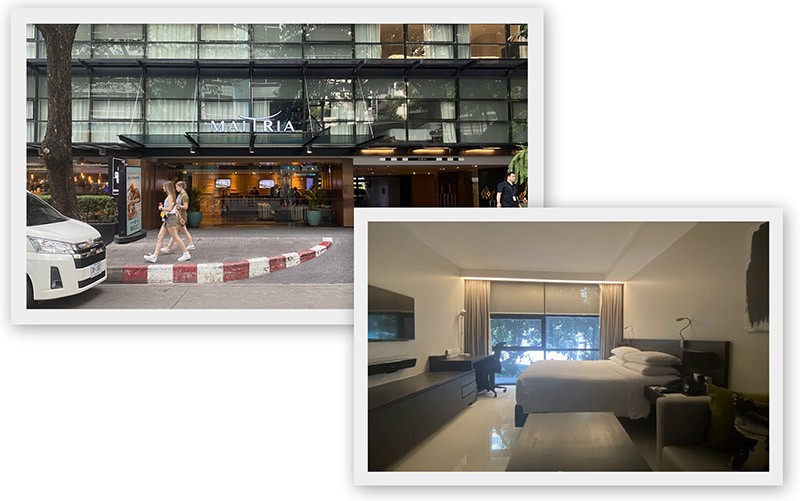 　酒店(Maitria Hotel Sukhumvit 18)旺中帶靜，HKD592/晚。