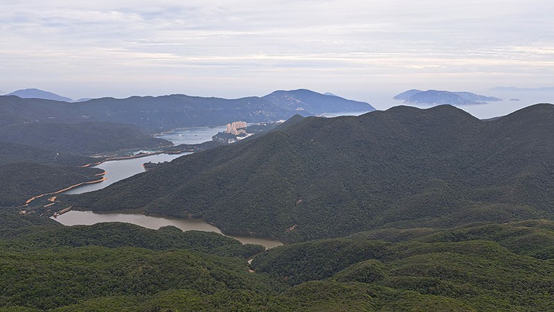 　回望大潭水塘。