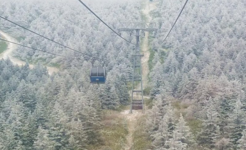 　下大雪前的情景。