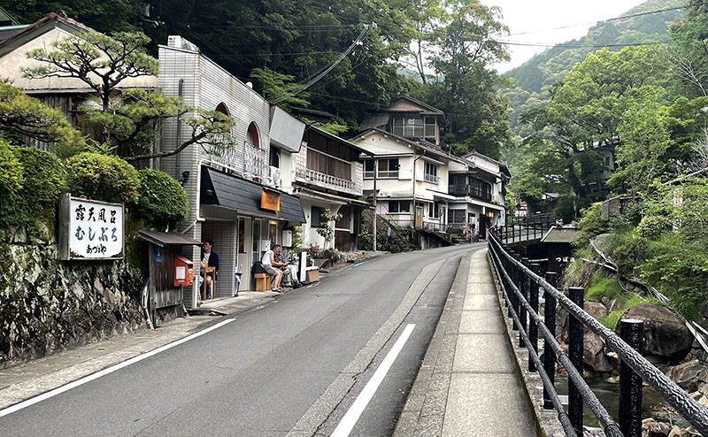 　湯の峰温泉在一條小川流過的山谷兩側，據說是日本最古老的溫泉。過去，人們在前往熊野的途中都會到湯之峰沐浴，在聖地中淨化自己，緩解旅途的疲勞。曾經作為熊野朝聖者的淨化之地而繁榮起來，現是一座有十幾家旅館的溫泉小鎮，至今仍保留著傳統溫泉街的氛圍。