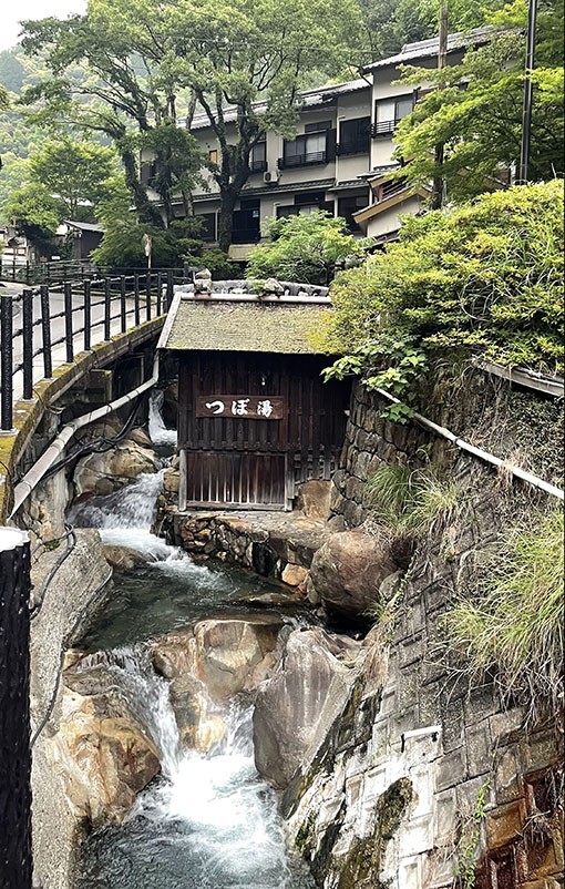 　湯之峰溫泉比其他溫泉鄉更勝一籌的是它有一個歷史悠久的天然岩浴「つぼ湯」(壺湯)，壺湯據說其水一天會變色七次。2004年7月，它作為紀伊山地的聖地與參拜道的一部分被登錄為世界遺產，成為世界上唯一被登錄為世界遺產的溫泉。