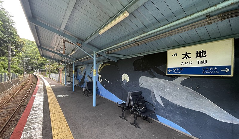 　下午三點到達太地駅，這裡是離今晚住宿最近的一個車站。