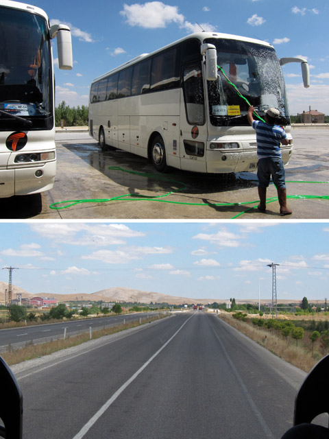 　土耳其也是一個比較整潔的地方，旅遊車都很新淨，不髒但在停車時都洗一洗。